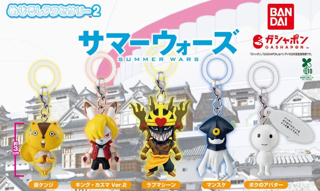 GASHAPON Unveils "Summer Wars Mejirushi Accessory 2" Capsule Toys, Featuring Blonde King Kazma and Love Machine!