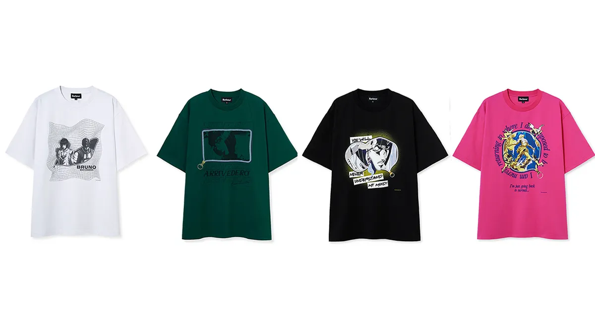 Barbour ✕《JoJo的奇妙冒險 黃金之風》聯名服飾系列 布加拉提主題打造四款名場面！