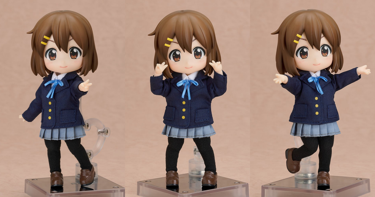 GOOD SMILE COMPANY Unveils K-ON! Nendoroid Doll Hirasawa Yui, Featuring Fabric Sakuragaoka High Uniform!