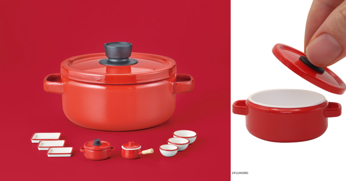 T-ARTS Unveils Fujihōrō Red HORO Mini Collection: Classic Red Kitchenware Shrunk into Adorable Capsule Toys!