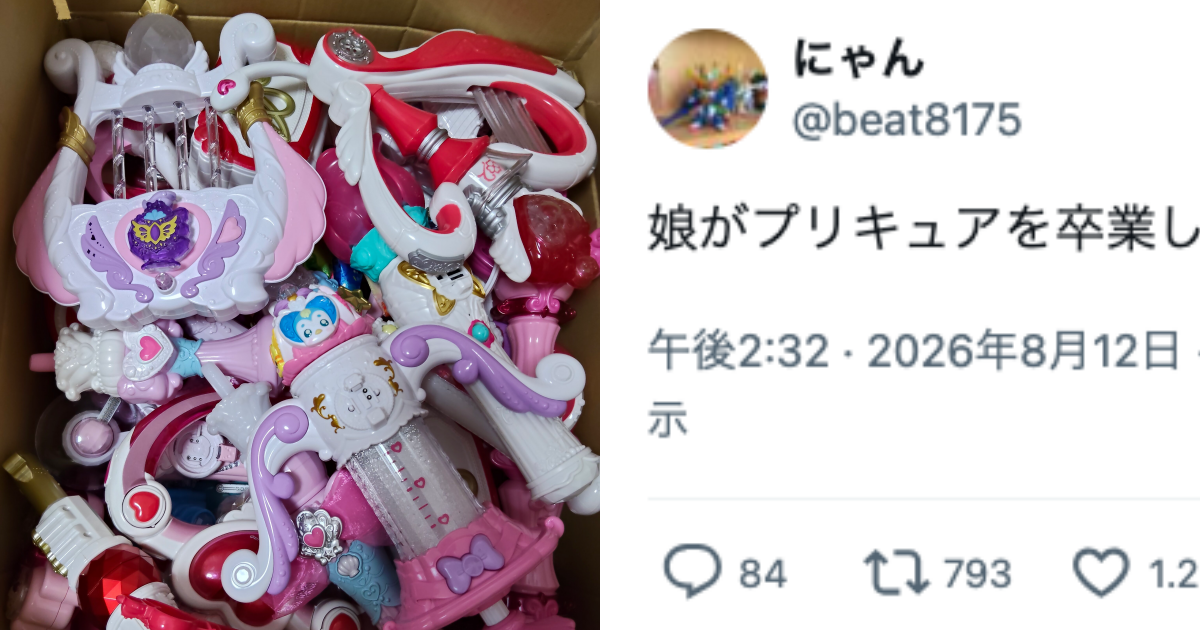 8-Year-Old Daughter “Graduates” from Pretty Cure, Leaves Her Transformation Toy Collection in Dad’s Room — Fans Plead: “Don’t Throw Them Away!”