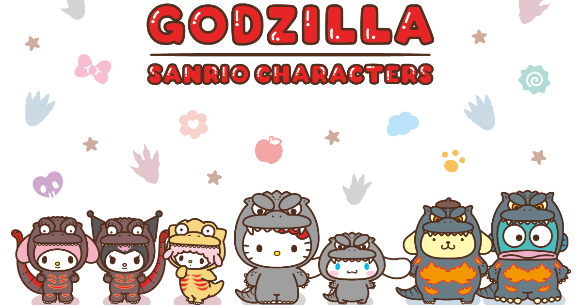 TOHO Entertainment Unveils "Godzilla x Sanrio" Collaboration: 7 Beloved Characters Don Iconic Godzilla Costumes!