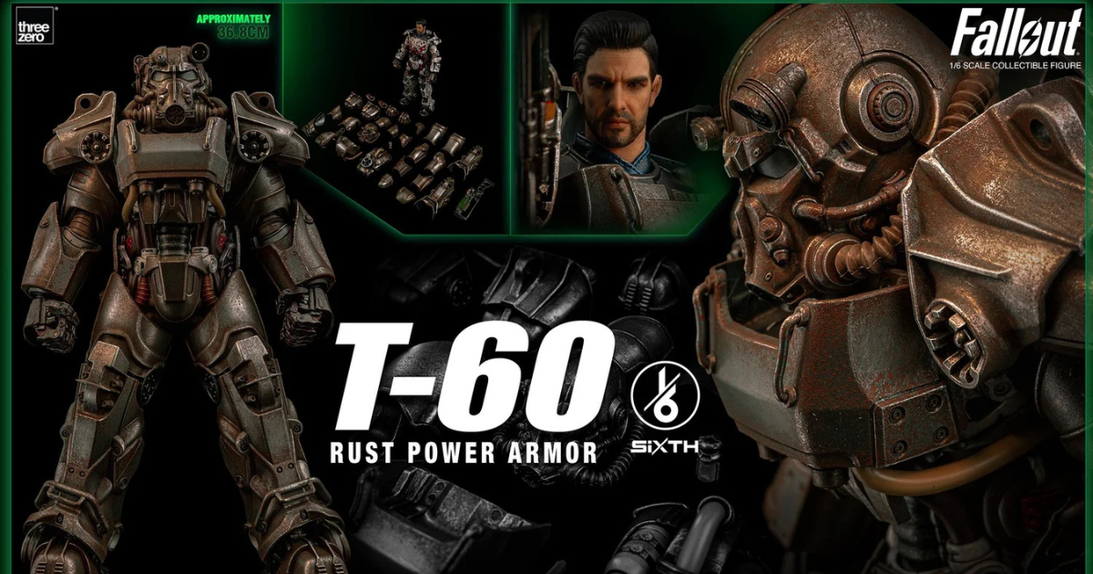threezero「《異塵餘生4》T-60 繡蝕動力裝甲服」滿是銹痕的久經風霜造型也別有一番風味！