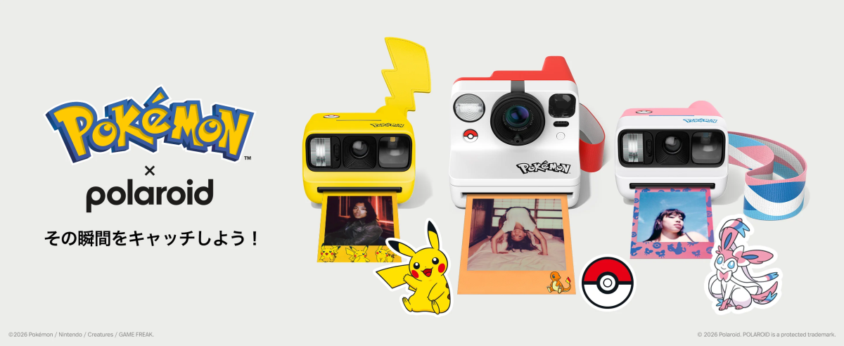 ポラロイド×『ポケモン』初のコラボ！ピカチュウやニンフィアと一緒に