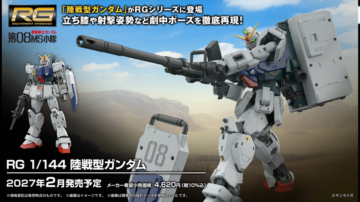 RG最新作「陸戦型ガンダム」一部情報を先行公開！劇中の射撃ポーズを