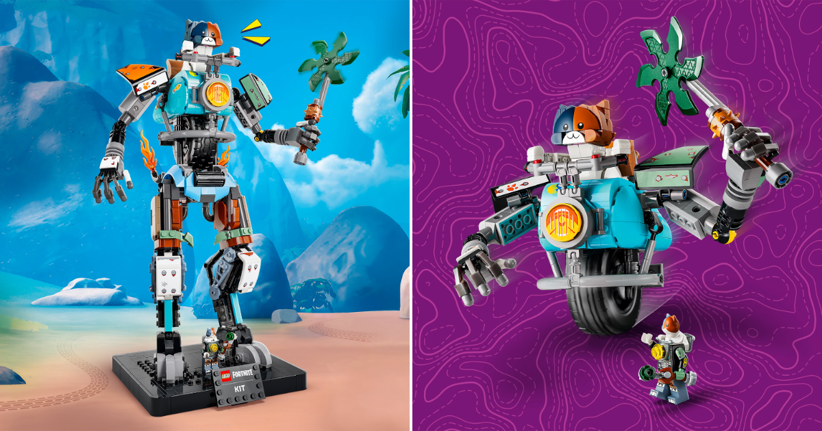 LEGO Fortnite 77081「機甲貓 KIT」貓咪騎上機車機甲還能轉動車輪！