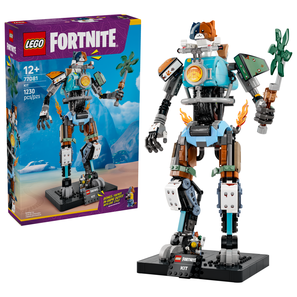 LEGO Fortnite 77081「メカキャット KIT」バイク型メカに搭乗したKITが