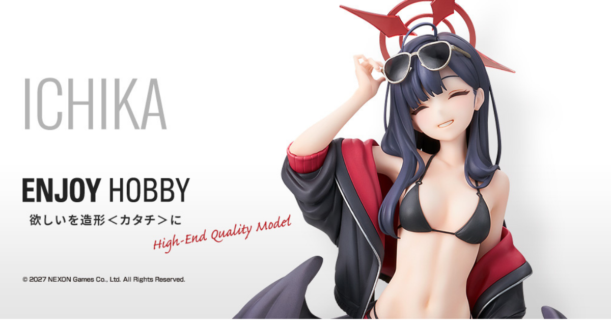 ALTER 『ブルーアーカイブ』 イチカ（水着）1/7スケールフィギュアが登場！巨大な黒い翼と2種の表情パーツが付属！