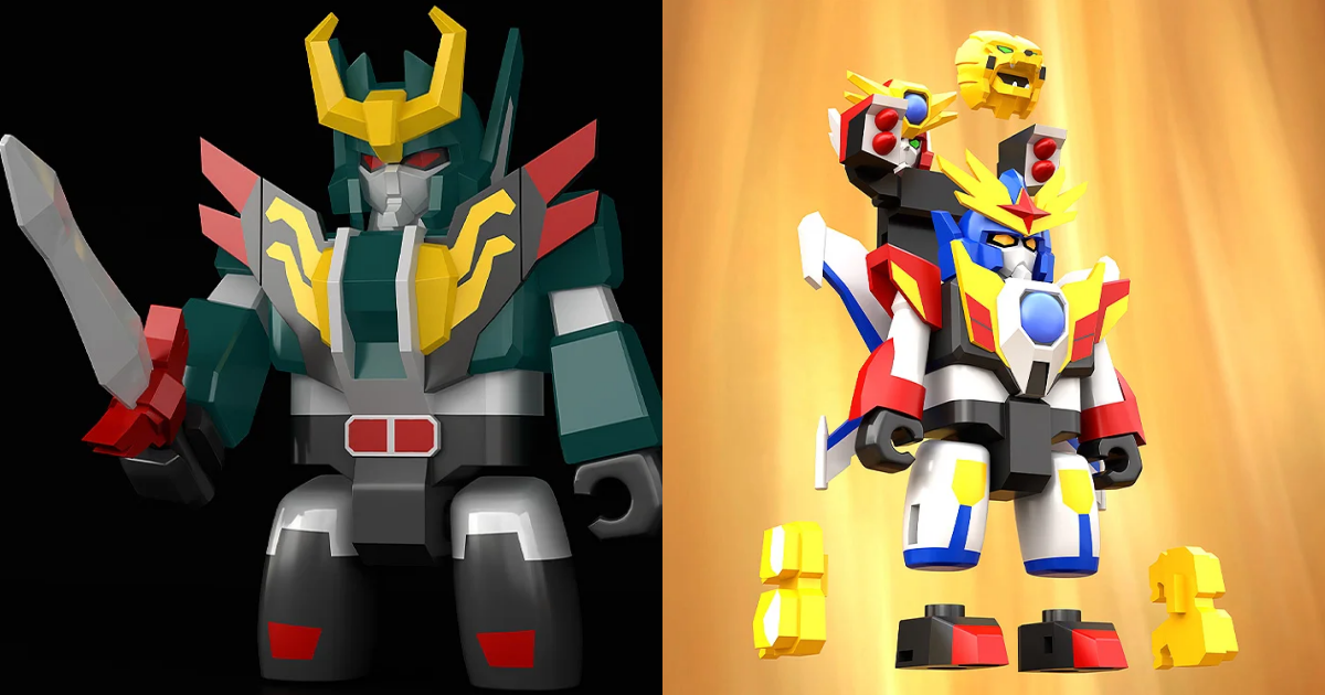 グッドスマイルカンパニー BRICKROID 『伝説の勇者ダ・ガーン』より「セブンチェンジャー」「ダ・ガーンX」「ガ・オーン（アニマルモード）」が登場！合体してグレートダ・ガーンGXも再現可能！