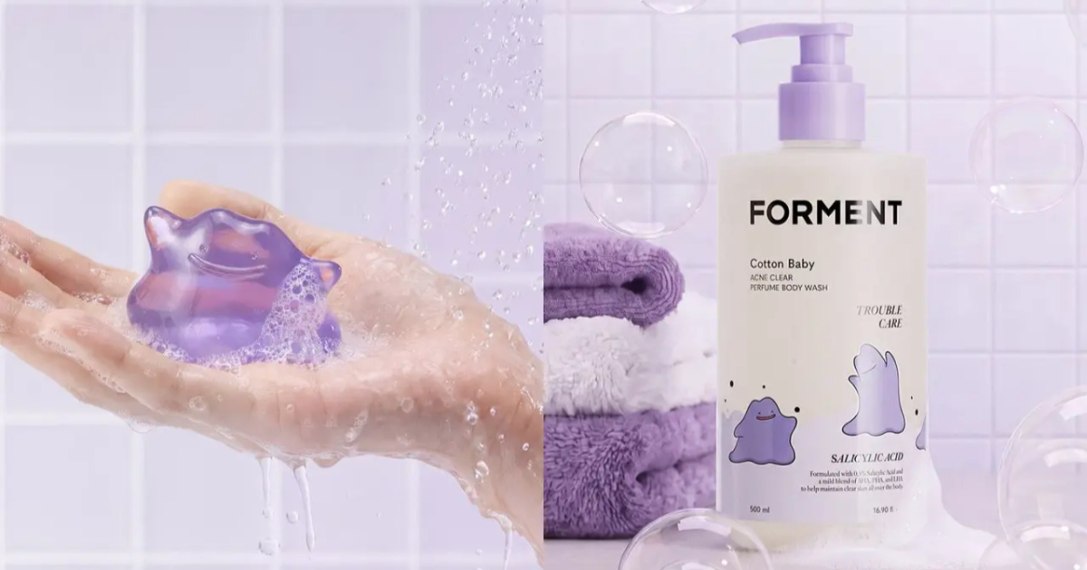 FORMENT ✕《寶可夢》百變怪護理沐浴乳&香氛果凍皂 可愛設計讓人融化！