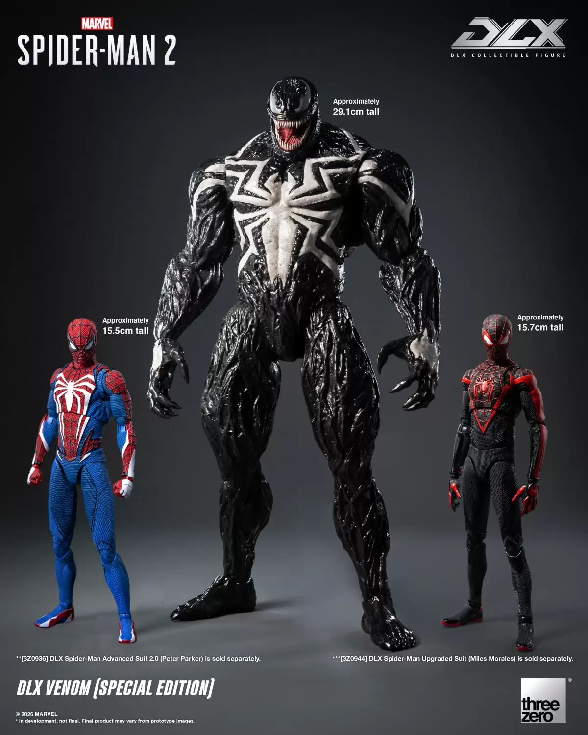 【新品未開封】マーベル フィギュア 10体セット ヴェノム スパイダーマン threezero DLX 『Marvel's Spider-Man 2』ヴェノム アクション