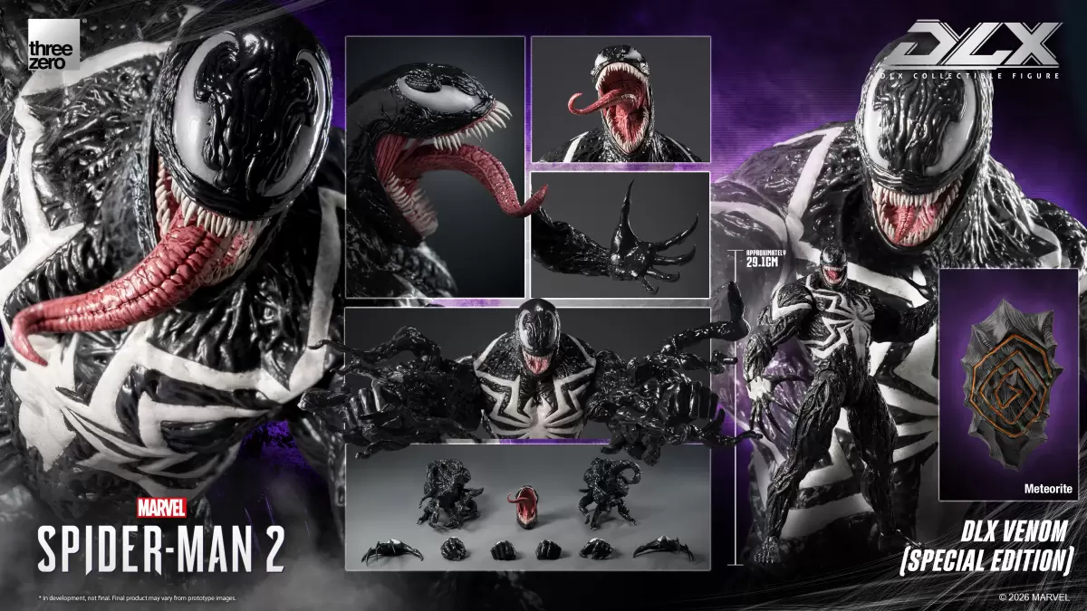 threezero DLX Marvel's Spider-Man 2 Venom Action Figure Unleashed
