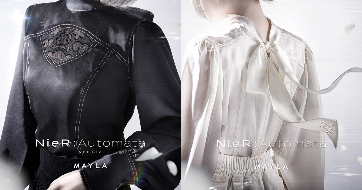 MAYLA ✕《NieR:Automata Ver1.1a》聯名女性上衣 以2B服裝設計雙色展現！