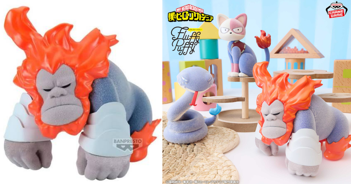 BANPRESTO Unleashes My Hero Academia Fluffy Puffy: Shoto Cat, Endeavor Gorilla, and Dabi Snake Join the Adorable Animal Lineup!