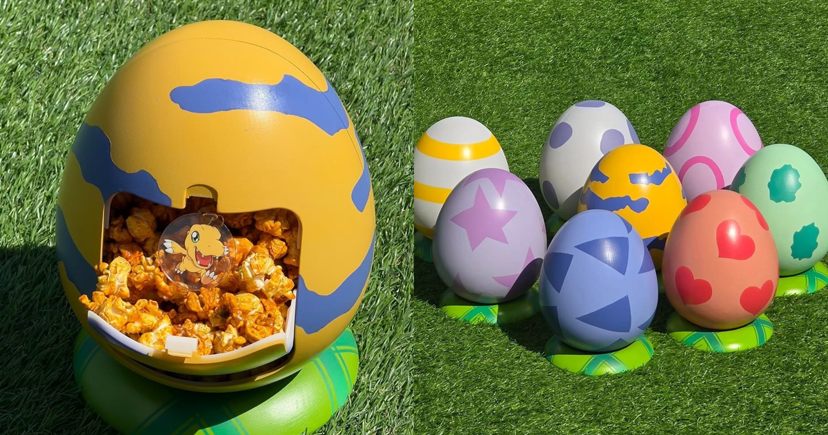 Digimon Adventure Digiegg Popcorn Buckets Hatch in Korea, Featuring 8 Classic Designs and Random Character Keychains!