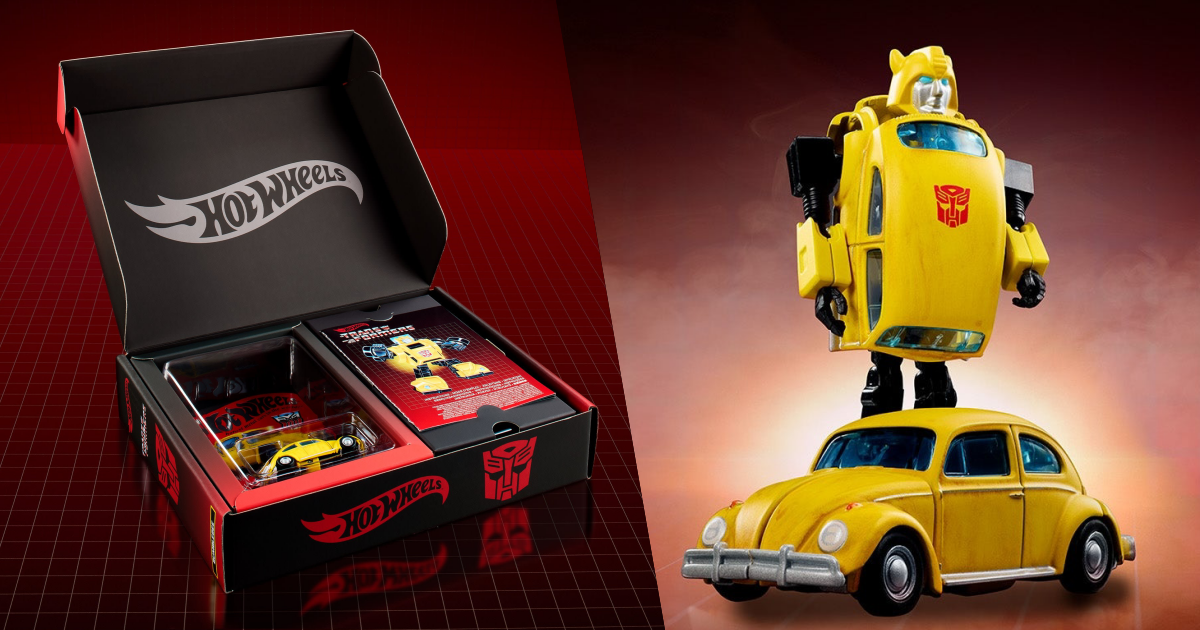 Mattel Creations「變形金剛 x 風火輪 G1 大黃蜂」1/64 比例合金汽車模型，可變形的夢幻聯動第三彈強勢登場！
