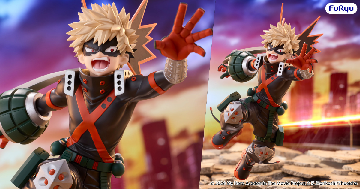 FuRyu Prize Figure MUCHUTE Katsuki Bakugo from "My Hero Academia The Movie: You're Next" Captures Dynamic Action Pose!