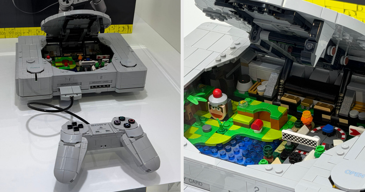 LEGO 72306『PlayStation』初代PS本体が「東京ゲームショウ2026」で実物展示！開閉ギミックで『サルゲッチュ』のミニチュアシーンを再現！