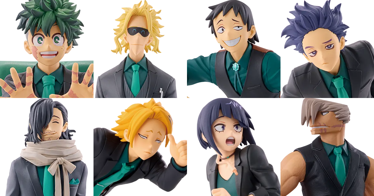 BANPRESTOプライズ「僕のヒーローアカデミア 10周年特別記念フィギュア」2027年3月登場キャラクター公開！先生と直伝弟子組が登場！