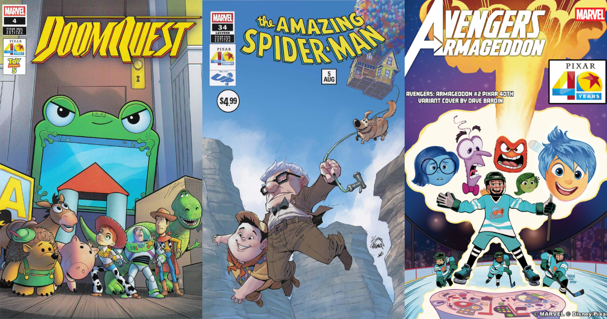 MARVEL×ピクサー、40周年記念ヴァリアントカバー全12種！『ウォーリー』『カールじいさんの空飛ぶ家』『Mr.インクレディブル』が名作表紙を再現