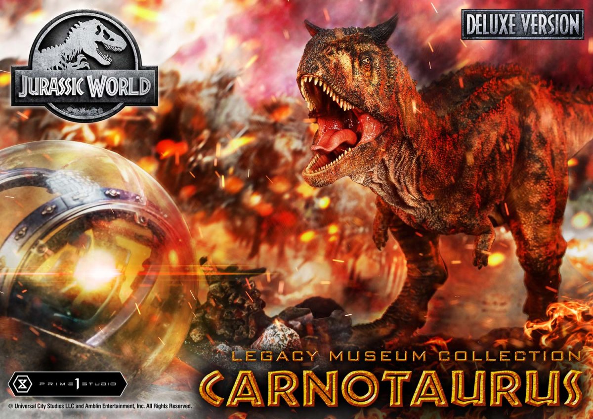 Prime 1 Studio Jurassic World: Fallen Kingdom Carnotaurus 1/15 Scale Statue Recreates the Isla Nublar Escape