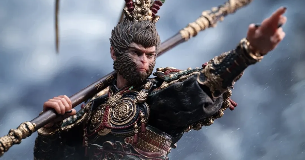 INART Action『黒神話：悟空』天命人・斉天大聖金甲Ver. 1/12可動フィギュア！鳳翅紫金冠や延長版如意金箍棒、安身術エフェクトが付属
