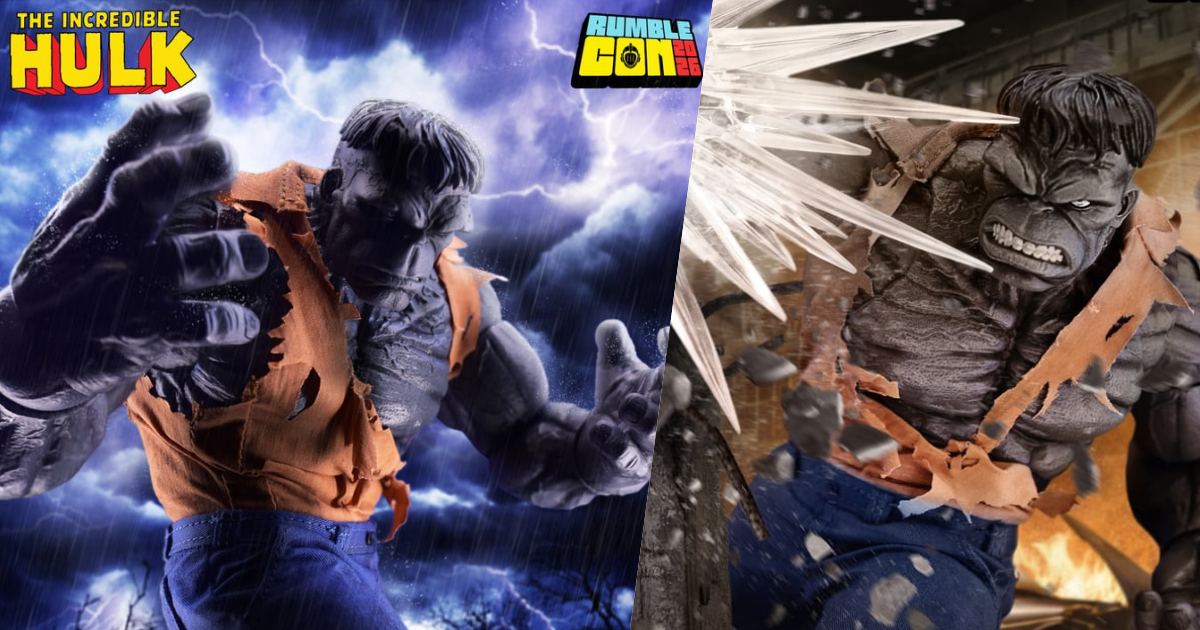 Mezco Toyz One:12 Collective Gray Hulk 1/12 Scale Action Figure Smashes Into Rumble Con