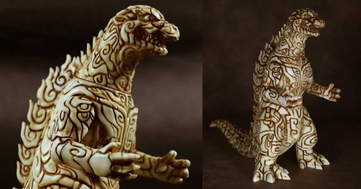CCP’s MSS Godzilla CREATION Godzilla (1954) Bronze Artifact Image Gets an Ivory-Style Colorway