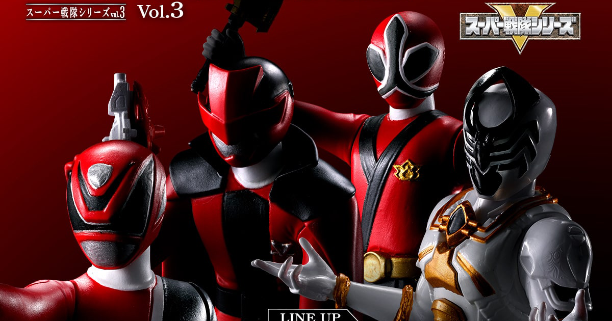 BANDAI Gashapon HG Super Sentai Series Vol. 3 Recreates Shinken Red, Deka Red, and More in Roll-Call Poses