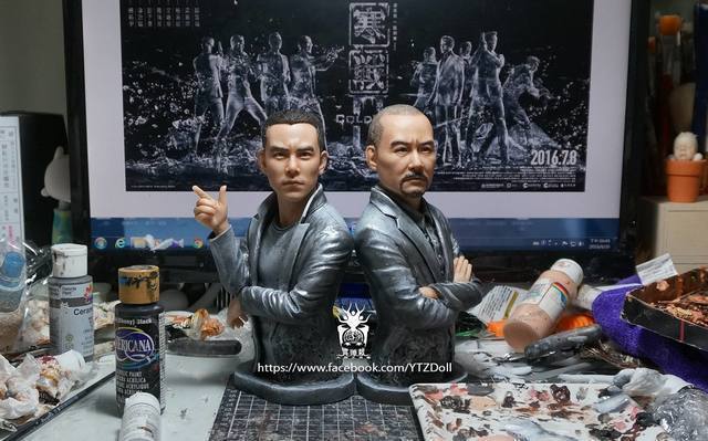 【異頭栽●人形工作室】電影《寒戰II》梁家輝與彭于晏-人物模型製作